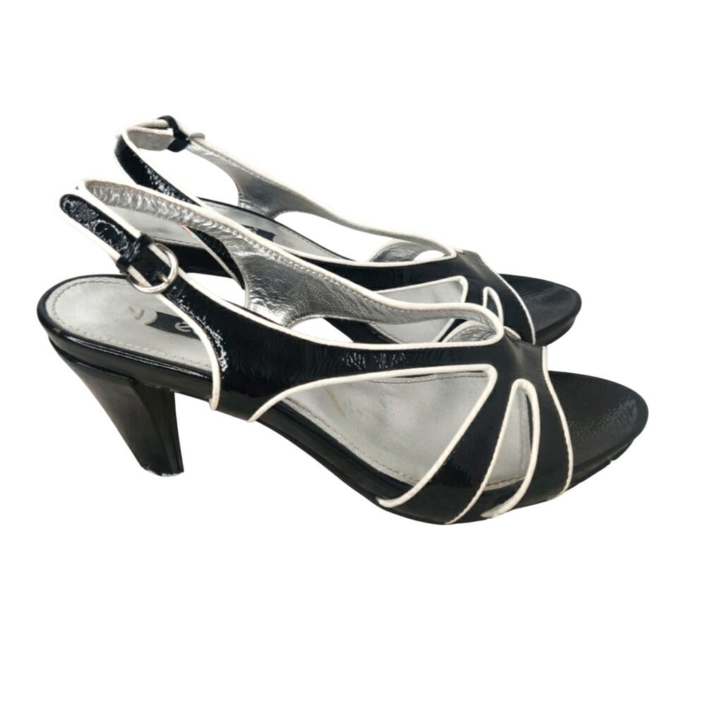 Black heeled sandals sz 36 By ecco